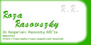 roza rasovszky business card